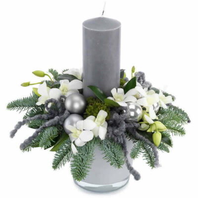 Silver Sheen Candle Arrangement