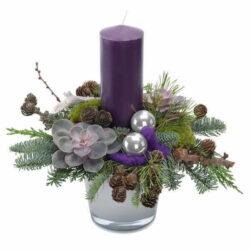 Blue Pine Candle Arrangement