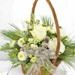 Snow Ball Flower Basket