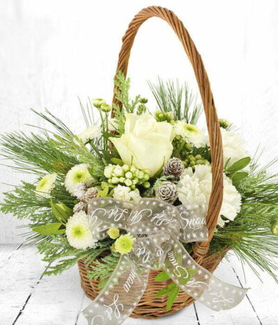 Snow Ball Flower Basket