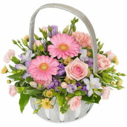 Pastel Delights Flower Basket
