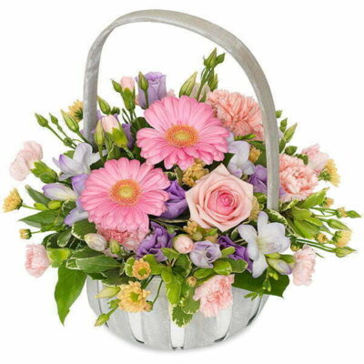 Pastel Delights Flower Basket