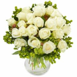 White Roses Flower Bouquet
