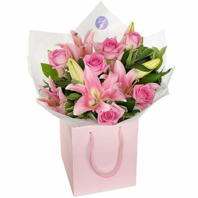 Rose and Lily Classic Flower Bouquet