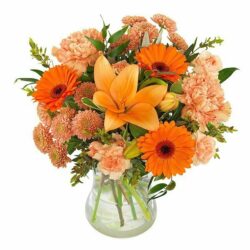 Peach Glow Flower Bouquet
