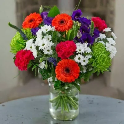 Mardi Gras Flower Bouquet