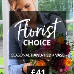 Hand Tied Flower Bouquet With Vase 1