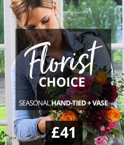 Hand Tied Flower Bouquet With Vase 1