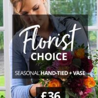 Hand Tied Flower Bouquet With Vase