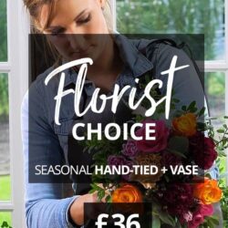 Hand Tied Flower Bouquet With Vase