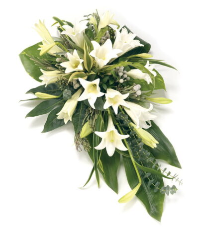 Single Ended Lily Funeral Spray