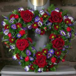 Purple Heart Wreath Arrangement