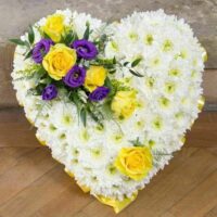 Golden Heart Wreath Arrangement