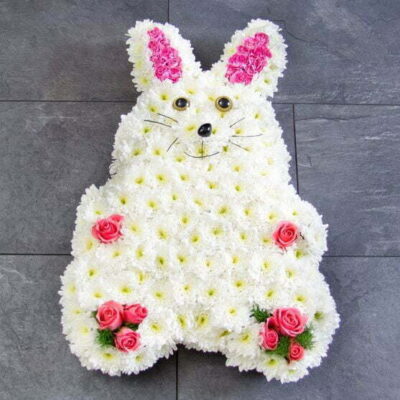 Rabbit Floral Tribute Arrangement