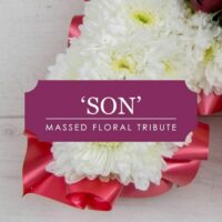 Massed Son Tribute Lettering