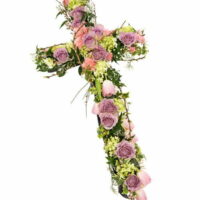 Pink Cross Funeral Tribute