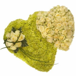 White Rose Double Heart Tribute