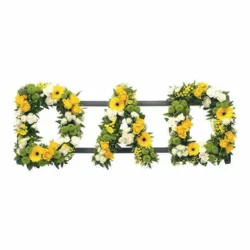 Funeral Flower Design 8 Dad Lettering Tribute