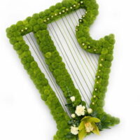 Irish Harp Flower Tribute