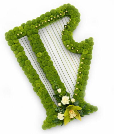 Irish Harp Flower Tribute
