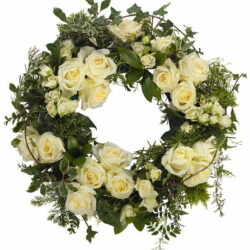 White Flower Wreath