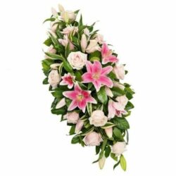 Funeral Help Page Rose And Lily Double Ended Spray