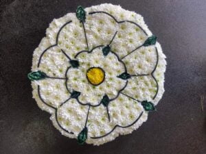 White Flower Funeral Tribute