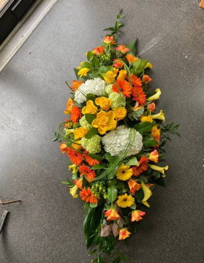 Peach Double Ended Spray Funeral Tribute
