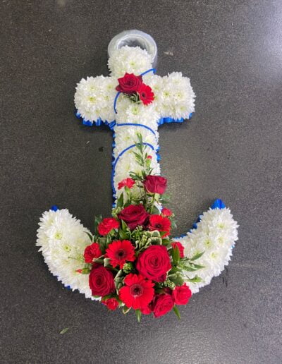 A Anchor Made Of Flowers