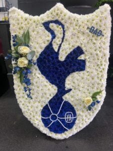 Funeral Flower Design Totenham Hotspur Football Motif In Funeral Flower Design